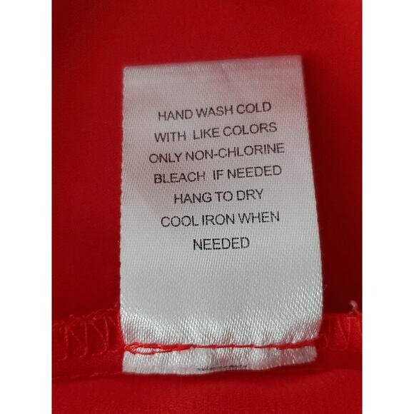 DANIEL RAINN Women's Pinkish Red Sleeveless Button Up Sheer Top Sz S - Picture 9 of 9